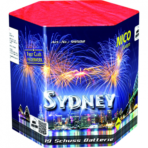 Sydney, 19 SchussNICO Feuerwerksbatterie