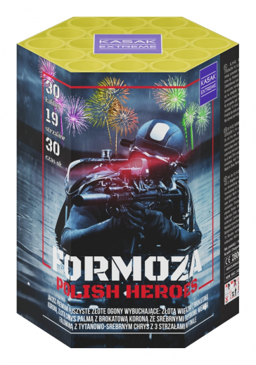 Formoza, Polnish heroes, 19 Schuss, ca 25 SekundenKasak Extreme Feuerwerksbatterie